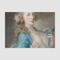 A Young Lady with a Parrot (by Rosalba Carriera)