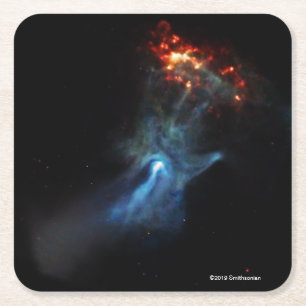A Young Pulsar Shows Its Hand Square Paper Coaster