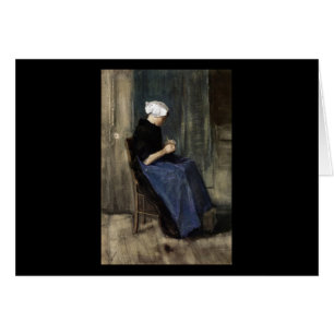 A Young Scheveningen Woman Knitting