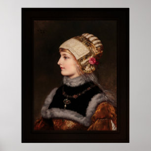 A Young Woman In Renaissance Costume Poster