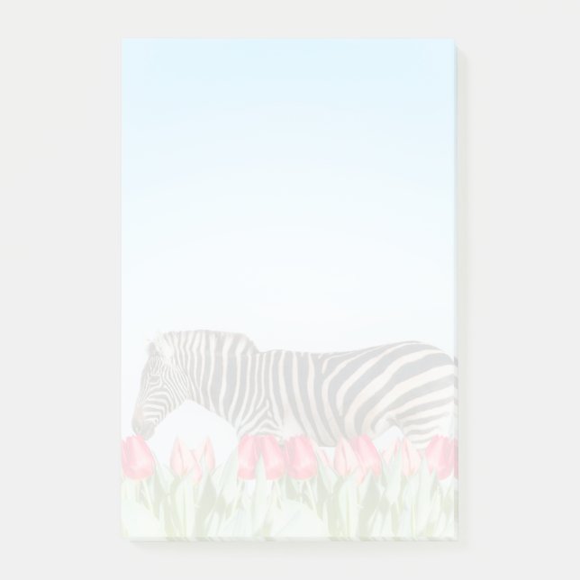 A Zebra Among the Tulips Post-it Notes (Front)