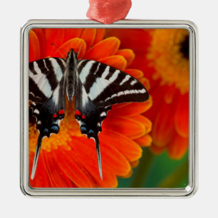 A Zebra Swallowtail Butterfly Metal Tree Decoration