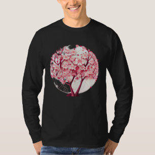 A Zen Like Atmosphere with a Cherry Blossom Sphere T-Shirt