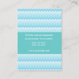 A Zig and A Zag Mint Chevron Pattern Appointment Card