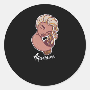 A Zodiac Sign Test Aquariuss Classic Round Sticker