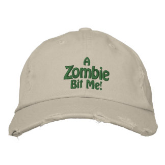 A Zombie Bit Me! Distressed Stone Hat