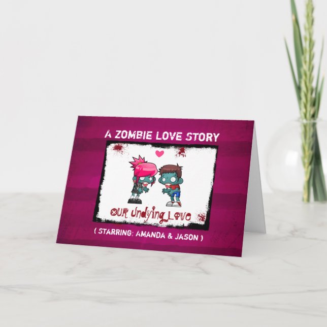 A Zombie Love Story Valentine's Day Holiday Card (Front)