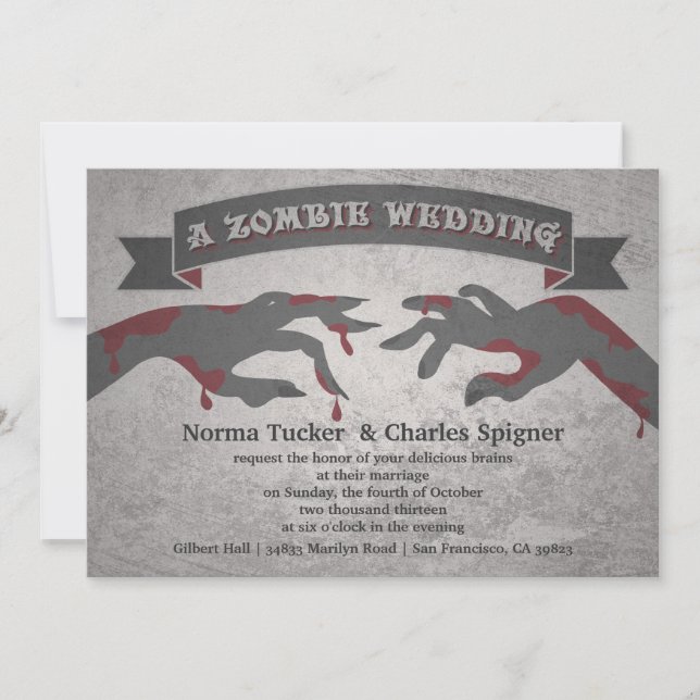 A Zombie Wedding Invitation (Front)