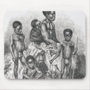 A Zulu family from The History of Mankind Mouse Pad