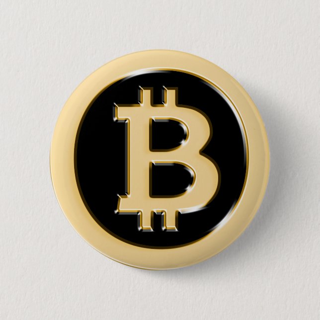 AA568-Bitcoin-Made-of-Gold-symbol 6 Cm Round Badge (Front)