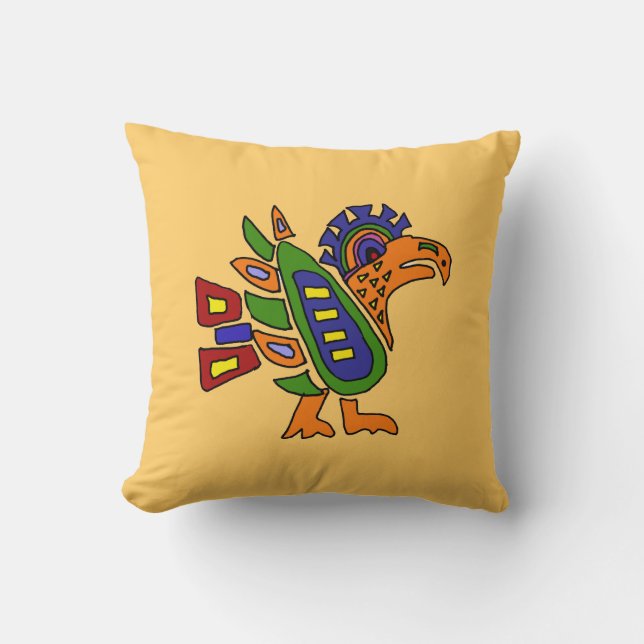 AA- Awesome Mexican Art Style Eagle Design Cushion (Front)