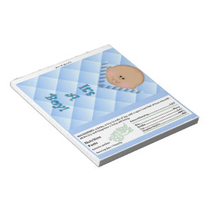AA Baby Shower Candy Bar Wrapper Party Favour Notepad
