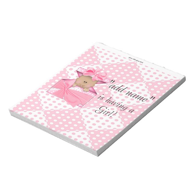 AA Baby Shower Candy Bar Wrapper Party Favour Notepad (Rotated)