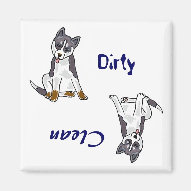 AA- Dirty Paws Dishwasher Magnet (Front)