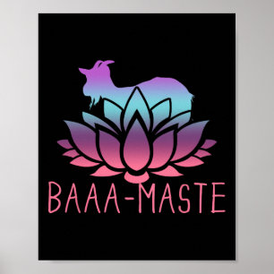Aa-maste Goat Yoga Namaste Spiritual Meditation Om Poster