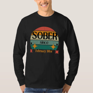 AA NA Celebrate Sobriety Since February 2014 Sober T-Shirt