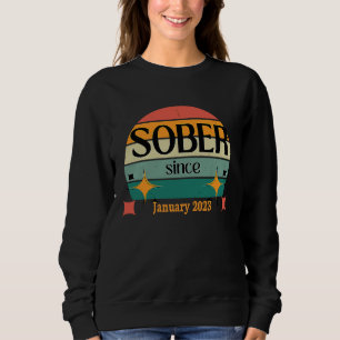 AA NA Celebrate Sobriety Since January 2023 Sober  Sweatshirt