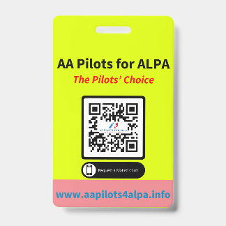 AA Pilots Fund Our Future ID Badge