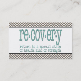AA Recovery Definition Business Card