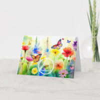 AA Symbol Butterflies and Flowers Recovery