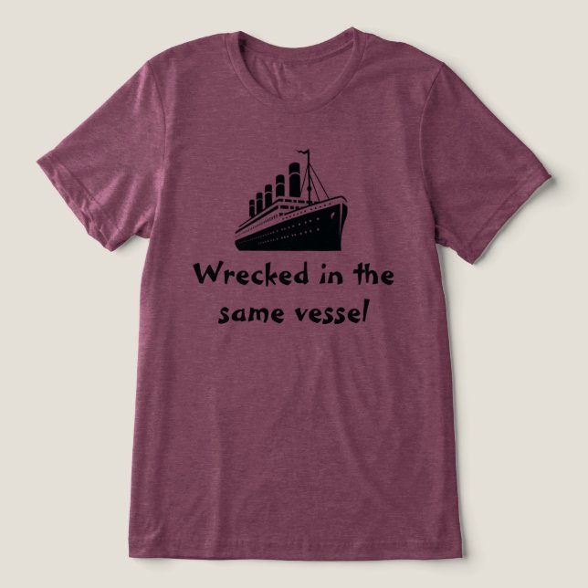 AA Wrecked In the Same Vessel design Tri-Blend Shirt (Design Front)