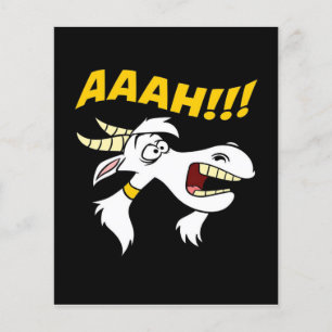 AAAH! Funny Screaming Goat Humour Meme   Flyer