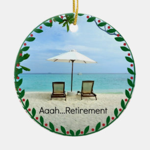 Aaah... retirement, popular design, ceramic orname tree decoration