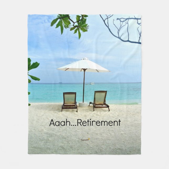 Aaah...Retirement, popular design,  Fleece Blanket (Front)