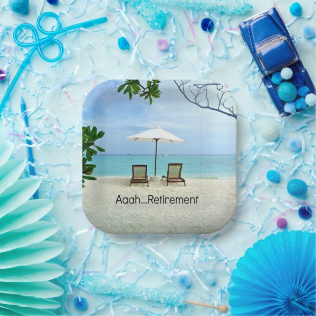 Aaah... retirement, popular design, paper plate (Party)