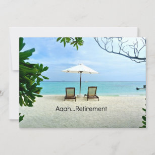 Aaah...retirement, relaxing at the beach card