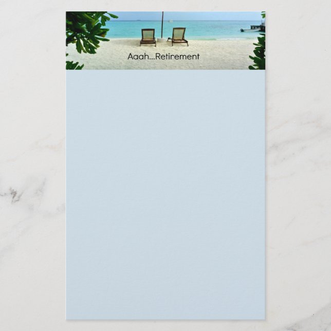 Aaah...Retirement Stationery (Front)