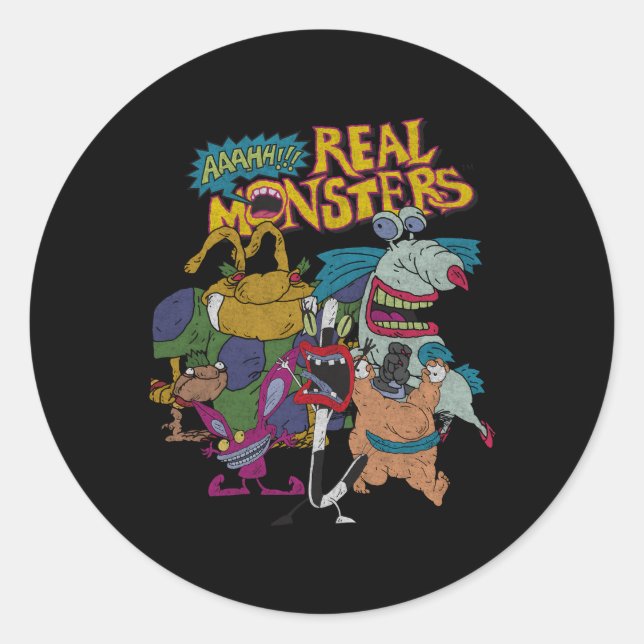 Aaahh Real Monsters All Characters Classic Round Sticker (Front)