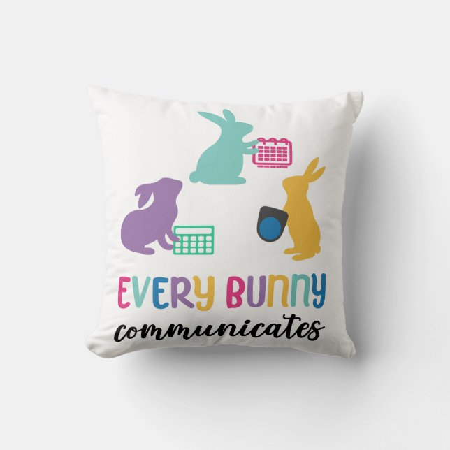 AAC Easter pillow reversible bunny and egg design (Front)