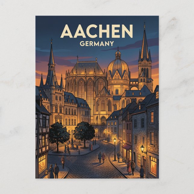 Aachen Germany Postcard (Front)