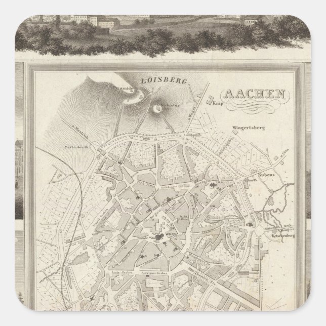 Aachen, Germany Square Sticker (Front)