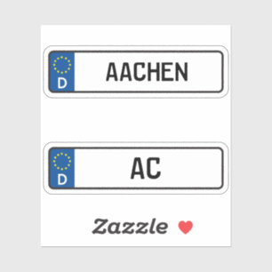 Aachen kennzeichen, German Car License Plate