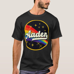 Aaden Rainbow In Space Vintage Style T-Shirt