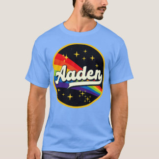Aaden Rainbow In Space Vintage Style T-Shirt