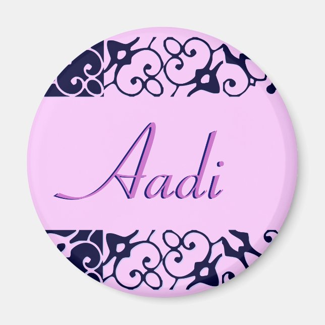 Aadi Designer Name Magnet (Front)