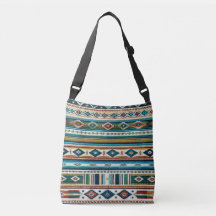 AADJUSTABLE TOTE - "AQUA" - Mexican-Style Weave