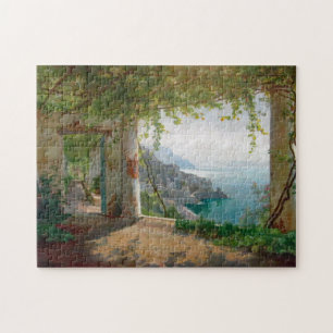 Aagaard Loggia Amalfi Italy Painting Jigsaw Puzzle