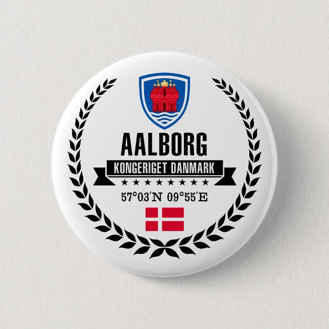 Aalborg 6 Cm Round Badge (Front)