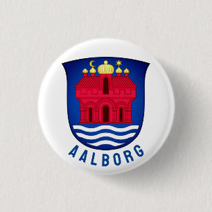 Aalborg coat of arms - DENMARK 3 Cm Round Badge