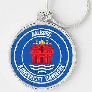 Aalborg Round Emblem Key Ring