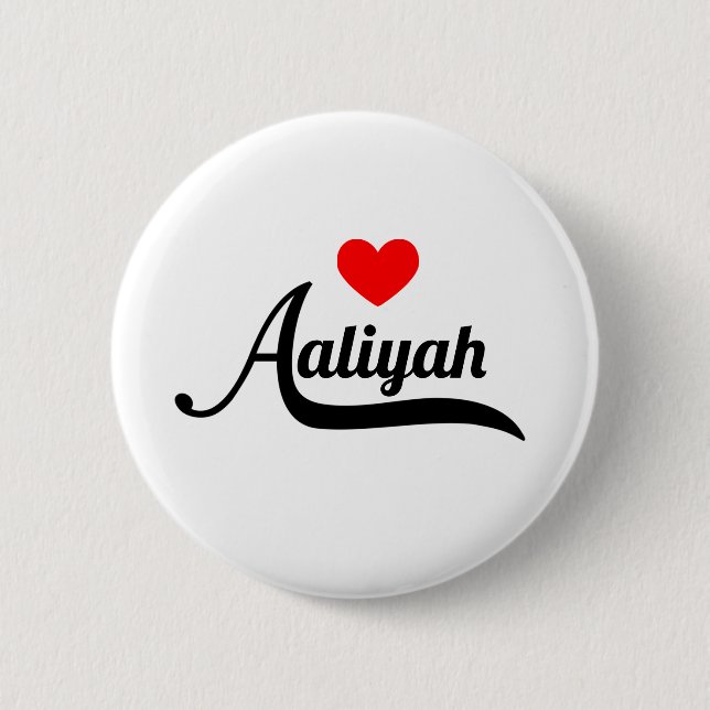 Aaliyah 6 Cm Round Badge (Front)