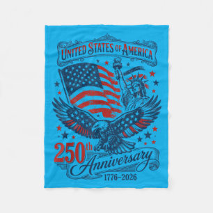 Aamerica 250th Anniversary Bald Eagle Aamerican Fleece Blanket