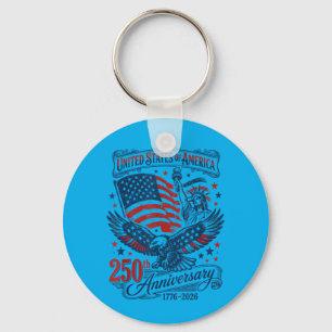 Aamerica 250th Anniversary Bald Eagle Aamerican Key Ring