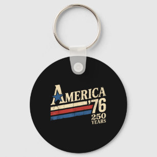 Aamerica 76 Retro 250 Years 1776 2026 250th Key Ring