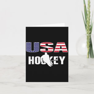 Aamerica Ice Hockey Lovers Jersey - Usa Flag Card