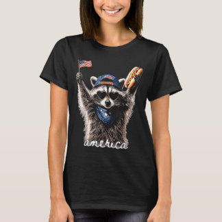 Aamerica Patriotic Racoon T-Shirt